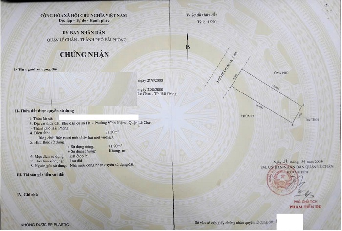 BÁN NHÀ, NGÕ NGUYỄN VĂN LINH, VĨNH NIỆM, LÊ CHÂN, HẢI PHÒNG